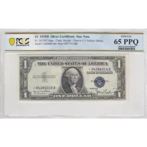 $1 1935-D blue seal. Small Silver Certificates 1613N*