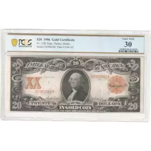 $20 1906 Gold Gold Certificates 1185