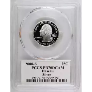 2008-S 25C Hawaii Silver, DCAM