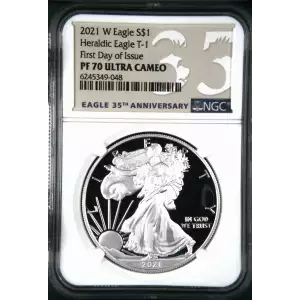 2021 W Heraldic Eagle T-1 First Day of Issue ULTRA CAMEO (2)