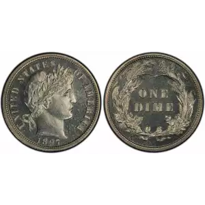 Dimes---Barber or Liberty Head 1892-1916 -Silver- 1 Dime (2)