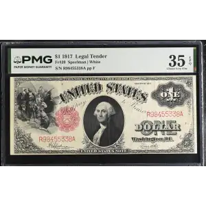 $1 1917 Small Red, scalloped Legal Tender Issues 39 (2)