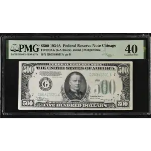 $500 1934-A.  High Denomination Notes 2202-G (2)