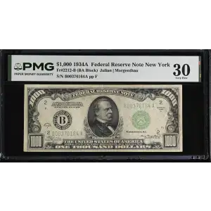 $1,000 1934-A.  High Denomination Notes 2212-B (2)