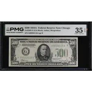$500 1934-A.  High Denomination Notes 2202-G (2)