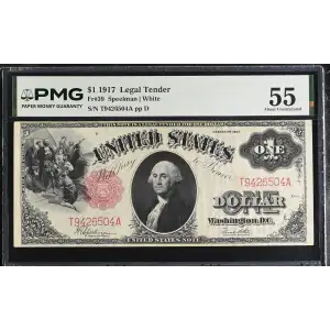 $1 1917 Small Red, scalloped Legal Tender Issues 39 (2)