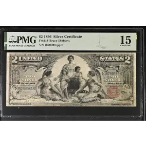 $2 1896 Small Red Silver Certificates 248 (2)