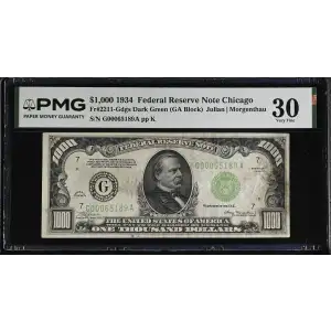 $1,000 1934  High Denomination Notes 2211-G (2)