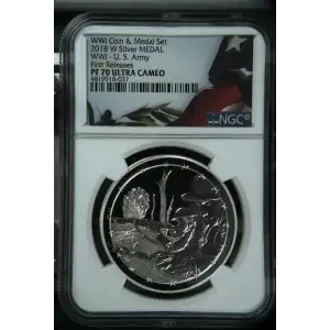 2018 W WWI - U. S. Army First Releases WWI Coin & Medal Set ULTRA CAMEO (2)