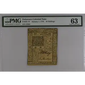 10s January 1, 1776  COLONIAL CURRENCY DE-79 (2)