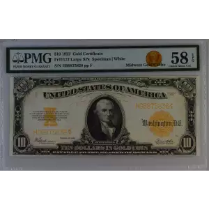 $10 1922 Gold Gold Certificates 1173