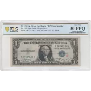 $1 1935-A blue seal. Small Silver Certificates 1609 (2)