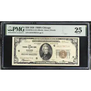 $20 1929 brown seal Small Federal Reserve Bank Notes 1870-G