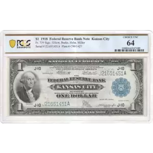 $1 1918  Federal Reserve Bank Notes 739 (2)